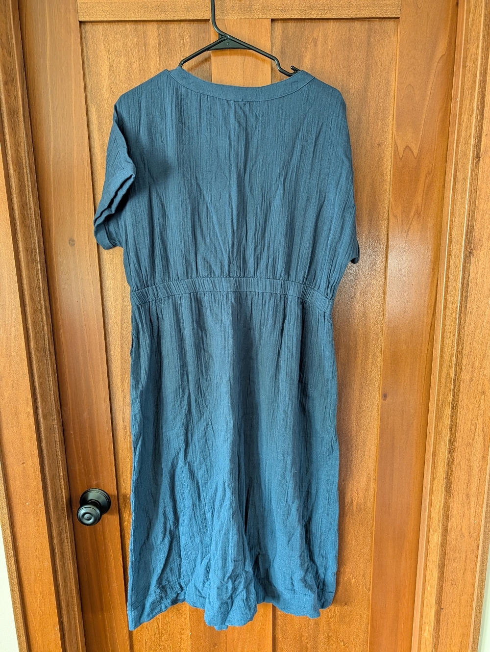 Pact Organic Cotton Midi Dress In Blue - Picture 3 of 3